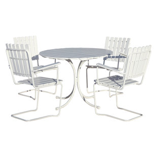 LAUREL FOUNDRY Darlene Round 4 - Person 100cm Long Dining Set