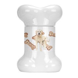 TUCKER MURPHY PET™ Goldendoodle Bone Shaped Pet Treat Jar