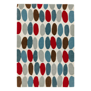 GEORGE OLIVER Hargrove Abstract Hand Woven Area Rug