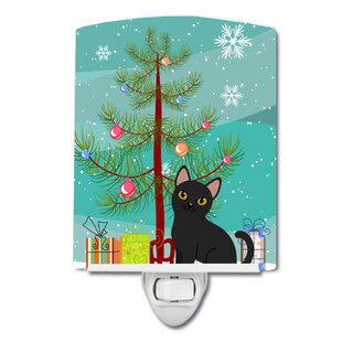 CAROLINE'S TREASURES Bombay Cat Merry Christmas Tree Ceramic Night Light