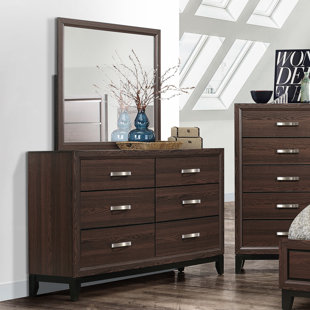 UNITED FURNITURE IMPORT & EXPORT 6 - Drawer Dresser with Mirror
