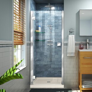 DREAMLINE Lumen 42" x 74.75" Rectangle Hinged Shower Enclosure with Base Included Clear Glass