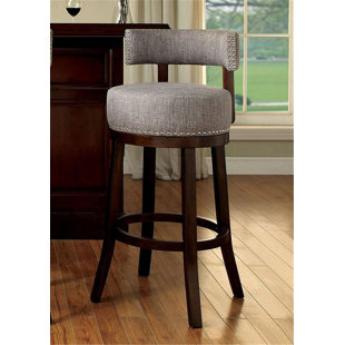 DARBY HOME CO Menoher Swivel Upholstered Counter Stool (Set of 2)