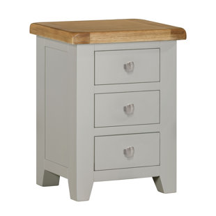AUGUST GROVE Fleuristes 3 Drawer Bedside Table
