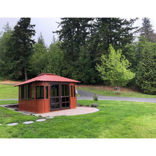 WESTVIEW MANUFACTURING Aspen 13.5 Ft. W x 11.5 Ft. D Ultrawood Composite Patio Gazebo Gazebo