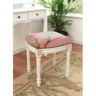 123 CREATIONS Solid Wood Accent Stool