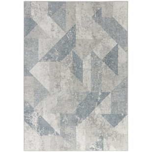 ISABELLINE Aileen Flatweave Blue/Grey/White Rug