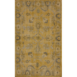 NULOOM Overdye Hand Knotted Wool Gold Salsa Area Rug