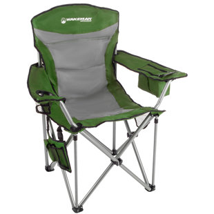 NEWTON SUPPLY Wakeman Heavy - Duty Foldable Chair - Cup Holder, Cooler Pouch, Carrying Bag - Tailgating, Camping