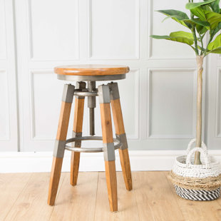 UNION RUSTIC Höhenverstellbarer Barhocker Yessenia