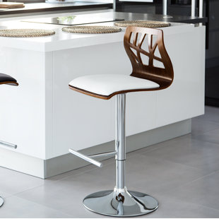 17 STORIES Sittig Height Adjustable Swivel Bar Stool