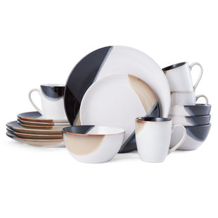 GOURMET BASICS BY MIKASA Caden 16 Piece Dinnerware Set, Service for 4