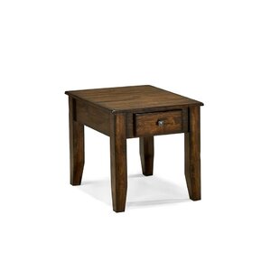 LOON PEAK® Kona 22" Wide End Table with Drawer, Raisin