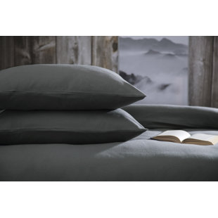 BELLEDORM Range Plain 100% Brushed Cotton Housewife Pillowcase (Set of 2)