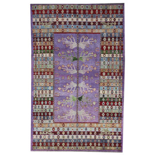 LATITUDE VIVE Moutanabi Geometric Hand Woven Hand Knotted 193cm X 293cm Area Rug
