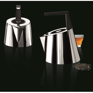 Bugatti Italy Via Roma 1.5 Quarts Stainless Steel Whistling Stovetop Tea Kettle