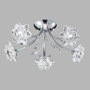 WILLA ARLO INTERIORS Chaffins Glass Semi Flush Mount