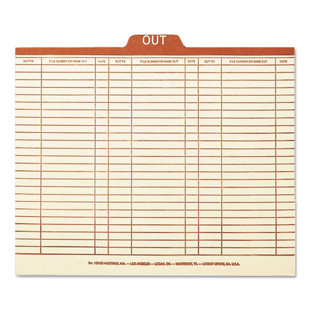 SMEAD MANUFACTURING COMPANY Smead® Manila Top Tab Charge-Out Record Guides Manila File Guides