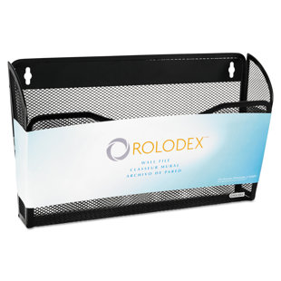 ROLODEX CORPORATION Rolodex™ Single Pocket Wire Mesh Wall File Metal Hanging File Open