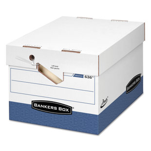BANKERS BOX® Presto Maximum Strength Storage Box, Letter/Legal, 10" x 12" x 15", White, 12/CT