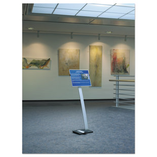 DURABLE OFFICE PRODUCTS CORP. Info Sign Duo Floor Stand, Tabloid-Size Inserts