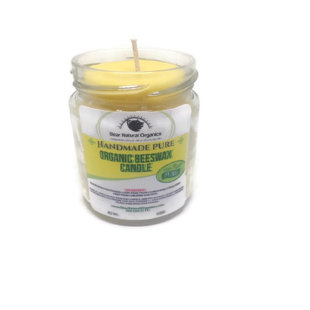 BEARNATURALORGANICS Newly Improved Aromatherapy Organic Scented Beeswax Candle