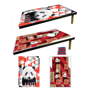 VictoryStore.com Solid Wood Cornhole Set