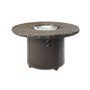 THE OUTDOOR GREATROOM COMPANY Beacon Steel/Concrete Propane/Natural Gas Fire Pit Table