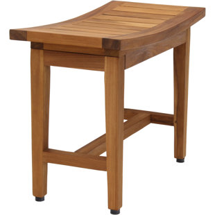 AQUA TEAK Maluku Lotus 24'' W Teak Shower Bench