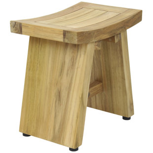 AQUA TEAK 13" Asia Raw Teak Shaving & Washing Foot Rest