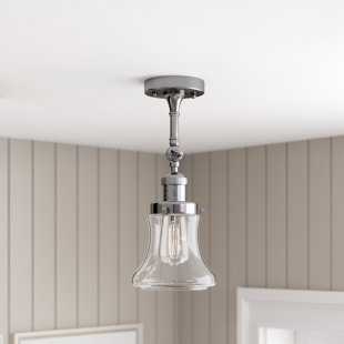 BEACHCREST HOME™ Edda Glass Semi Flush Mount