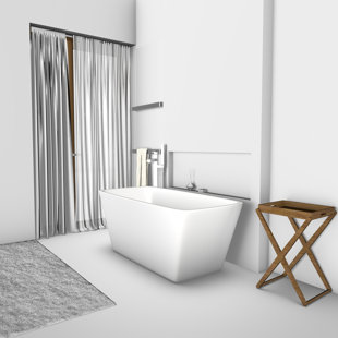 JADE BATH Rosa 59'' x 28.35'' Freestanding Soaking Acrylic Bathtub