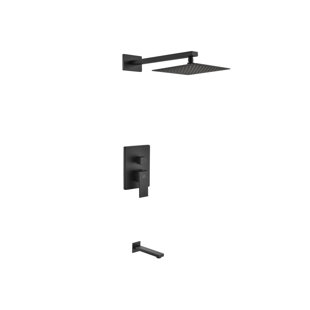 KUBE BATH Aqua Piazza Complete Shower System with Rough in-Valve