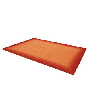 EBERN DESIGNS Plumerville Handwoven Wool Orange Rug