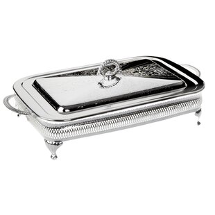 CORBELL SILVER COMPANY Queen Anne Silver Plated Rectangular Casserole with Lid