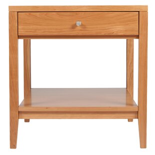 SPECTRA WOOD Kingston Solid Wood End Table with Storage