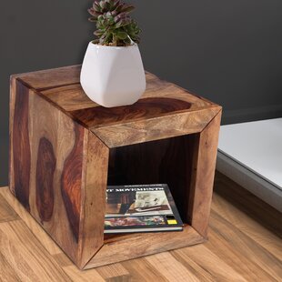 THE URBAN PORT Solid Wood End Table