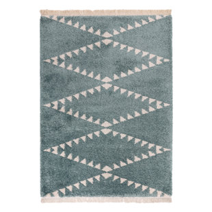 BLOOMSBURY MARKET Pickerel Berber Style Blue Rug