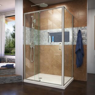 DreamLine Flex 36 in. D x 48 in. W x 74 3/4 in. H Semi-Frameless Shower Enclosure