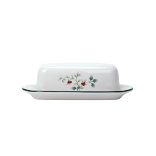 Pfaltzgraff Winterberry Covered Butter Dish Dinnerware Set, 4 Inches