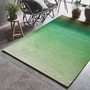 17 STORIES Chaffins Wool Gradient Green Rug
