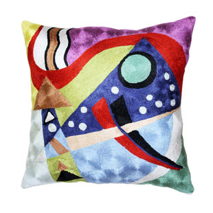 MODETTI USA LLC Taj Hotel Kandinsky Abstract II Throw Pillow Cover