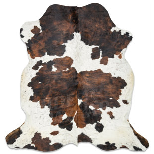 MILLWOOD PINES Robbs Cowhide Brown/Black Area Rug