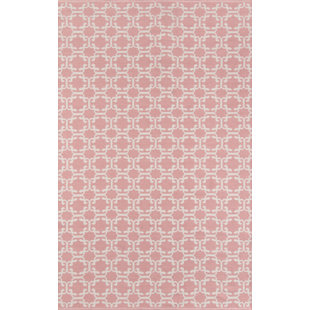 MADCAP COTTAGE BY MOMENI Palm Beach Handmade Flatweave Pink Indoor/Outdoor Rug
