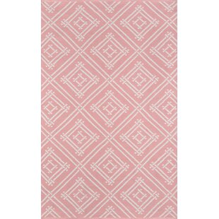 MADCAP COTTAGE BY HOWARD ELLIOTT COLLECTION Palm Beach Handmade Flatweave Recycled P.E.T. Pink Indoor/Outdoor Rug