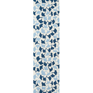 MADCAP COTTAGE BY HOWARD ELLIOTT COLLECTION Under A Loggia Handmade Hand Hooked Performance Blue Rug