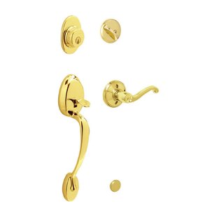 SCHLAGE Plymouth Handleset with Deadbolt and Door Lever and Rosette