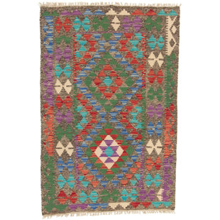 CARPETFINE Handgefertigter Kelim-Teppich aus Wolle in Braun