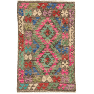 CARPETFINE Handgefertigter Kelim-Teppich aus Wolle in Braun