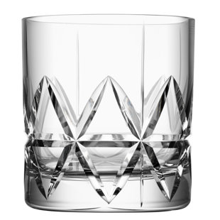 ORREFORS Peak 8oz. Crystal Whiskey Glass Set (Set of 4)
